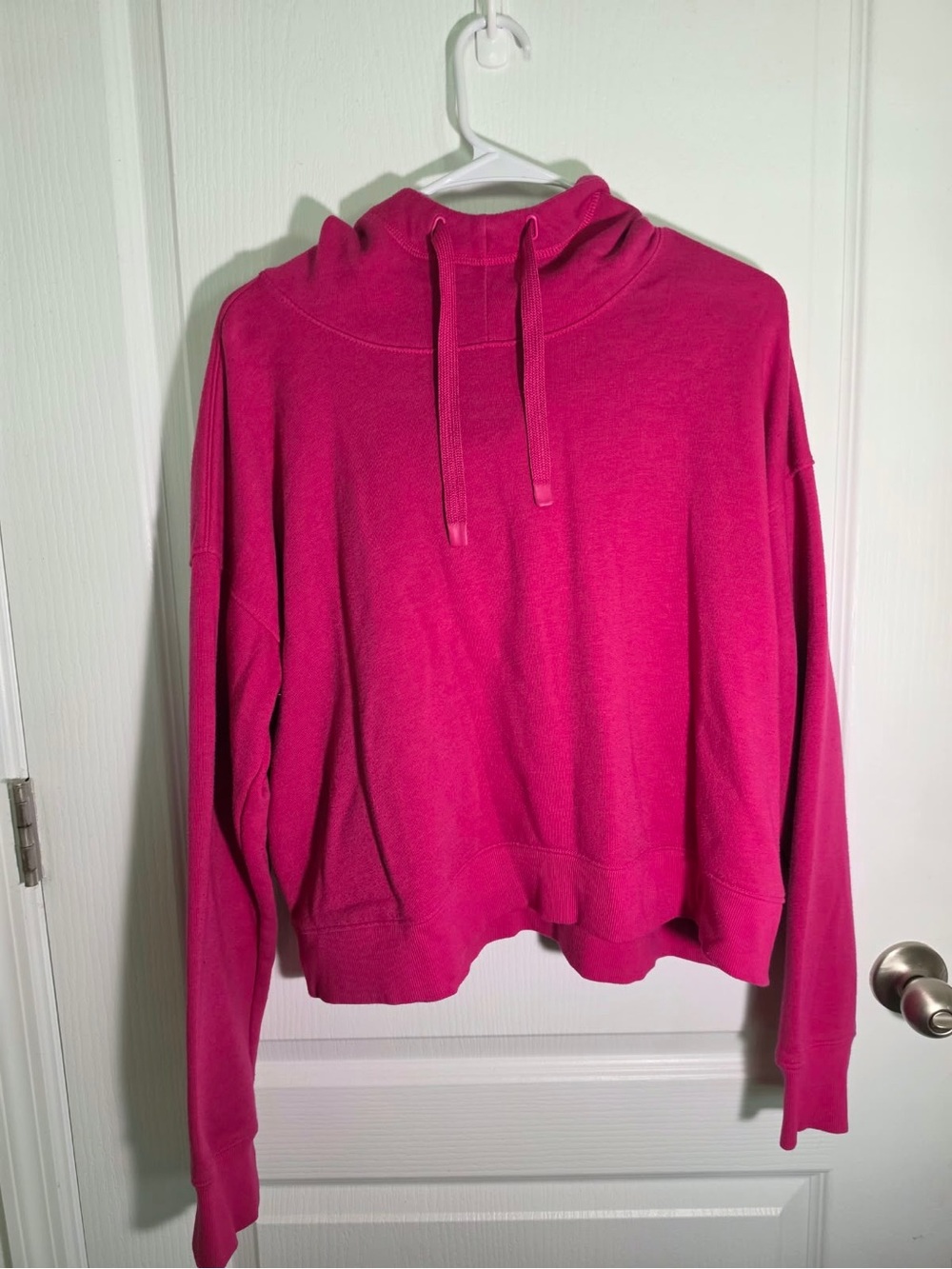 Xersion Hot Pink Cropped Pullover Hoodie